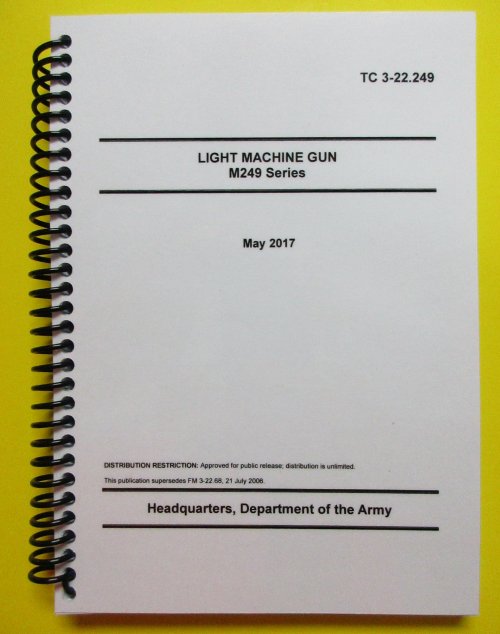 TC 3-22.249 Light Machine Gun - M249 - 2017 -BIG size